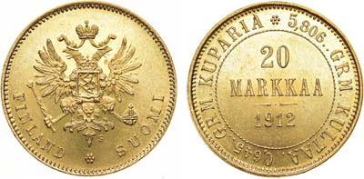 Лот №936, 20 марок 1912 года. S.