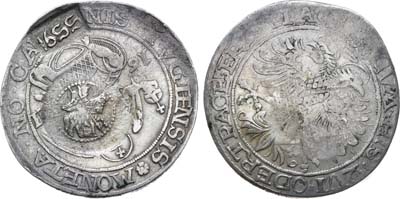 Лот №274,  Царь Алексей Михайлович. Ефимок с признаком 1655 года.