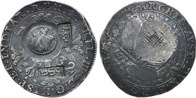 Лот №276,  Царь Алексей Михайлович. Ефимок с признаком 1655 года. Два годовых клейма*.