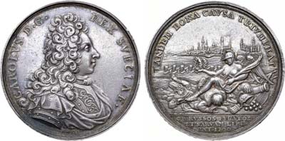 Лот №279, Медаль 1700 года. В память о победе шведов при Нарве 20 ноября 1700 года.