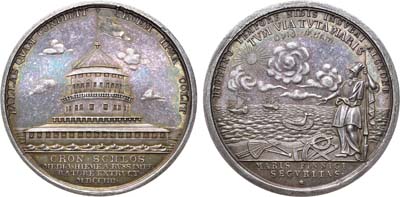 Лот №283, Медаль 1704 года. В память построения крепости Кроншлот.