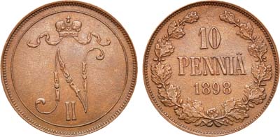 Лот №793, 10 пенни 1898 года.