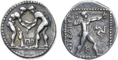 Лот №11,  Древняя Греция. Памфилия. Аспенд. Статер 380/75-330/25 гг до н.э.