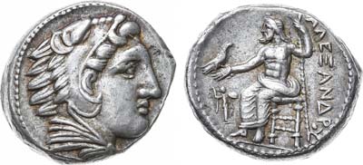 Лот №13,  Древняя Греция. Македонское царство. Царь Александр III Великий. Прижизненная Чеканка. Тетрадрахма 325-323 гг до н.э.