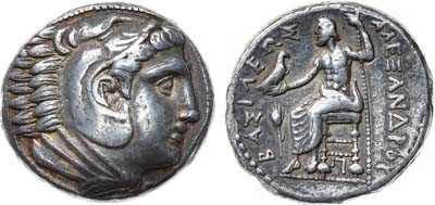 Лот №17,  Древняя Греция. Македония. Царь Александр III Великий. Тетрадрахма 318-317 гг до н.э.