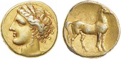 Лот №20,  Древняя Греция. Карфаген. Статер 310-290 гг до н.э.