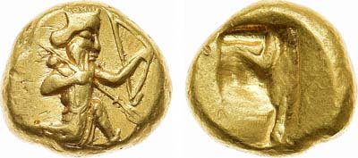 Лот №30,  Персия. Государство Ахеменидов. Цари Ксерскс I и Артаксерскс II. Дарик 486-375 гг до н.э.