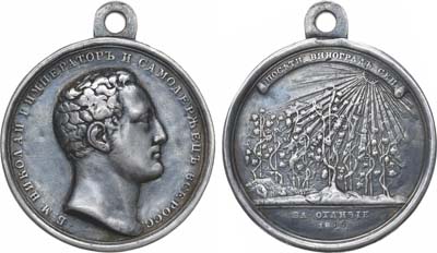 Лот №634, Медаль 1845 года. За успехи в науках благородным девицам, воспитывавшимся в казенных учебных заведениях (женских институтах). 