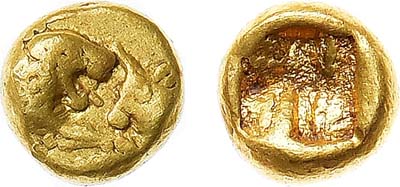 Лот №6,  Древняя Греция. Лидия. Царь Крёз. 1/12 статера 505-500 гг до н.э.