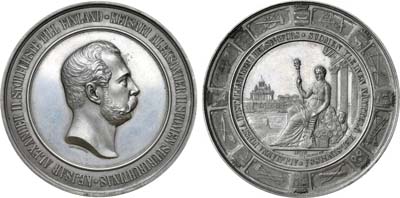 Лот №743, Медаль 1876 года. В память Выставки всеобщей финской промышленности в Гельсингфорсе (Хельсинки).