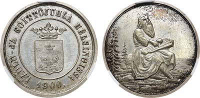 Лот №852, Жетон 1900 года. Музыкальный фестиваль в Гельсингфорсе. В слабе CPRC SP 65.