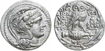 Лот №19,  Древняя Греция. Аттика. г. Афины. Тетрадрахма 113-112 гг. до н.э. Монета нового типа.