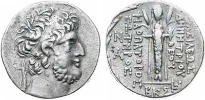 Лот №20,  Государство Селевкидов. Царь Деметрий III Эвкер (Филопатор). Тетрадрахма 91-90 гг до н.э.