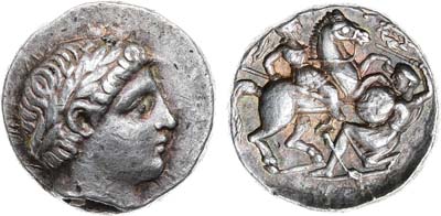 Лот №30,  Понтийское царство. Пеония. От имени царя Патраса. Тетрадрахма 335-315 гг до н.э.