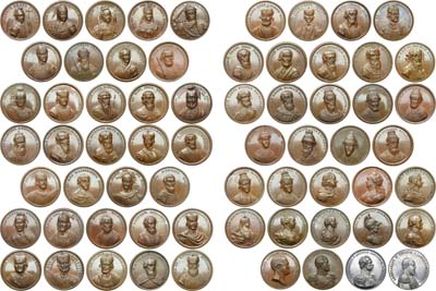 Лот №426, Коллекция из 65 медалей исторической серии с портретами великих князей и царей.