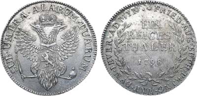 Лот №442, Талер 1798 года. Княжество Йевер.