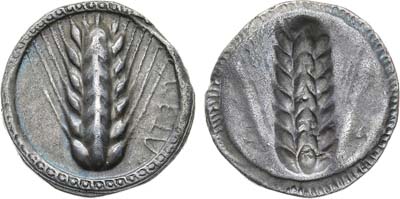 Лот №5,  Древняя Греция. Лукания. Метапонт. Статер 470-440 гг. до н.э.
