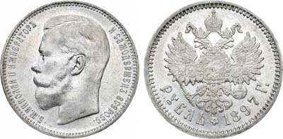 Лот №757, 1 рубль 1897 года. АГ-(АГ).