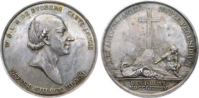 Лот №101, Коллекция. Медаль 1784 года. Смерть барона Вольдемара Дитриха фон Будберга.