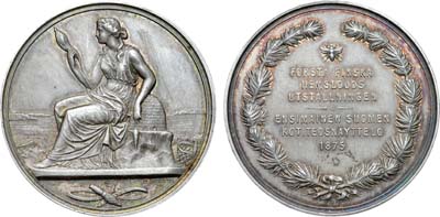Лот №151, Коллекция. Медаль 1875 года. В память первой финской ремесленной выставки в Гельсингфорсе.