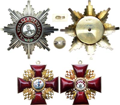 Лот №186, Коллекция. Комплект знаков ордена святого благоверного князя Александра Невского.
