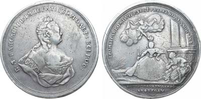 Лот №223, Медаль 1742 года. В честь коронации Императрицы Елизаветы Петровны.