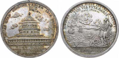 Лот №38, Коллекция. Медаль 1704 года. В память построения крепости Кроншлот.