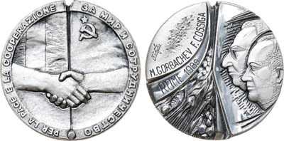 Лот №418, Медаль 1989 года. В память встречи на высшем уровне 