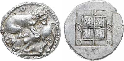 Лот №430,  Древняя Греция. г. Аканф. Тетрадрахма 470-430 гг до н.э.