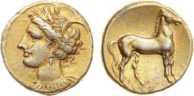 Лот №440,  Карфаген. Статер 310-290 гг до н.э.
