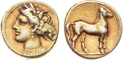 Лот №441,  Карфаген. Статер 290-270 гг. до н.э.
