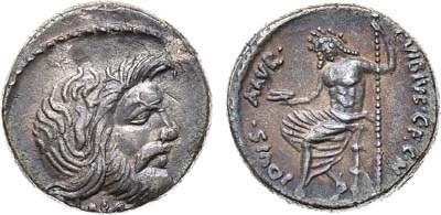 Лот №447,  Римская республика. Гай Вибий Панса Цетрониан. Денарий 48 года до н.э.