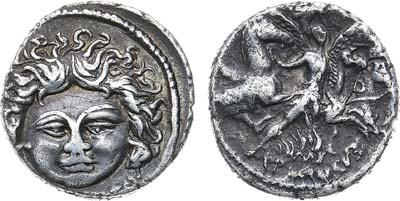 Лот №448,  Римская республика. Легат Плавтий Планкус. Денарий 47 года до н.э.