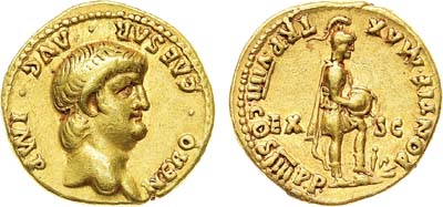 Лот №454,  Римская империя. Император Нерон. Ауреус 60-61 гг.