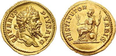 Лот №462,  Римская империя. Император Септимий Север. Ауреус 202-210 гг.