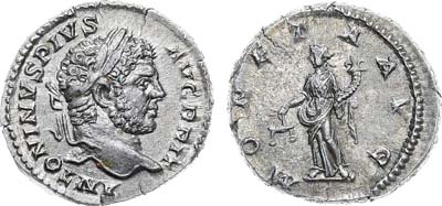 Лот №468,  Римская империя. Император Каракалла. Денарий 213 года.