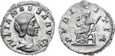 Лот №470,  Римская империя. Юлия Меса (бабушка императоров Гелиогабала и Александра Севера). Денарий 218-220 гг.