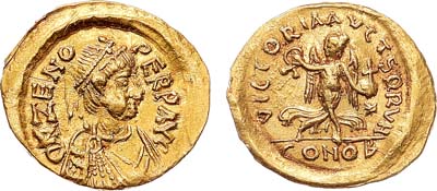 Лот №478,  Византийская империя. Император Зенон. Тремисс 476-491 гг.