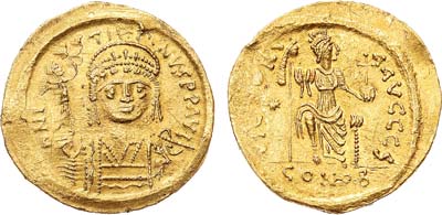 Лот №479,  Византийская империя. Император Юстиниан II. Солид 567-578 гг.