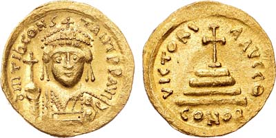 Лот №480,  Византийская Империя. Император Тиберий II Константин. Солид  578-582 гг.