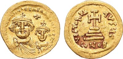 Лот №482,  Византийская империя. Император Ираклий I. Солид 616-625 гг.