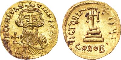 Лот №484,  Византийская империя. Император Констант II. Солид 651-654 гг.
