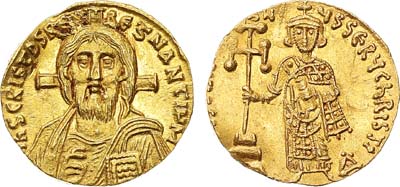 Лот №487,  Византийская империя. Император Юстиниан II. Солид 692-695 гг.