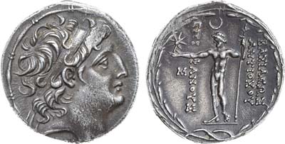Лот №503,  Государство Селевкидов. Царь Антиох VIII Эпифан. Тетрадрахма 121-97 гг до н.э.