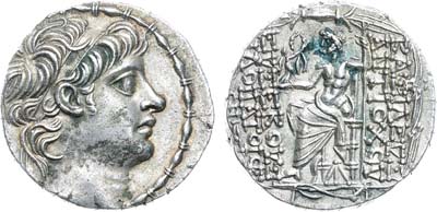 Лот №504,  Государство Селевкидов. Царь Антиох X Евсеб Филопатор. Тетрадрахма 95-83 гг до н.э.