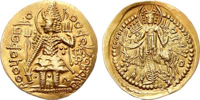 Лот №505,  Кушано-Сасанидское царство. Кушаншах Ардашир I. Динар 230-245 гг.