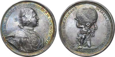 Лот №50, Коллекция. Медаль 1710 года. В память взятия Лифляндии.