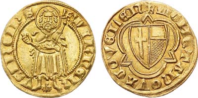 Лот №512,  Германия. Архиепископство Трир. Архиепископ Вернер фон Фалькенштейн. Золотой гульден 1397 года.