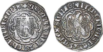 Лот №522,  Италия. Королевство Сицилия. Король Фридрих IV. Пьерреал 1355-1377 гг.