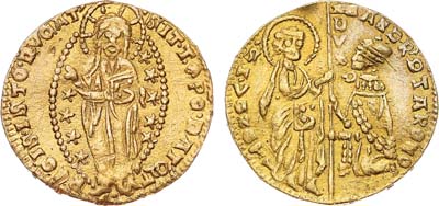 Лот №523,  Италия. Венецианская республика. Дож Андреа Кантарини. Цехин 1367-1382 гг.
